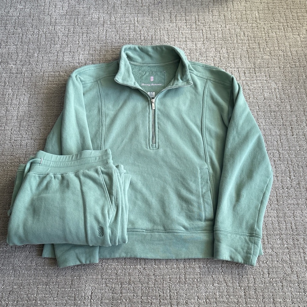 Y2K Women's Tommy Bahama Sage Green Jumpsuit